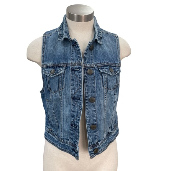 American Eagle Outfitters Jackets & Blazers - American Eagle Vest Blue Denim Medium Wash Sz. M